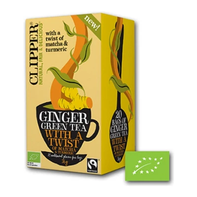 Afbeelding van Clipper Ginger Twist Matcha Turmeric Bio 4 x 20 stuks