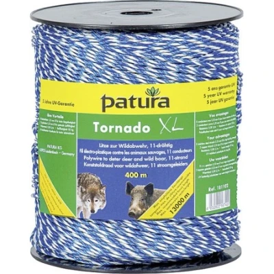 Afbeelding van Tornado xl kunststofdraad blauw wit 400 meter