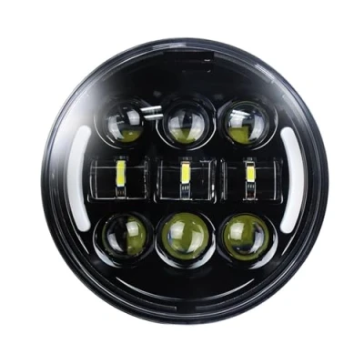 Afbeelding van LED Projector 5 3/4 &quot;5.75 Inch Motorcycle Headlights Are Used Compatible With Dyna Athlete Softail High And Low Beam Turn Signal DRL Headlights.
