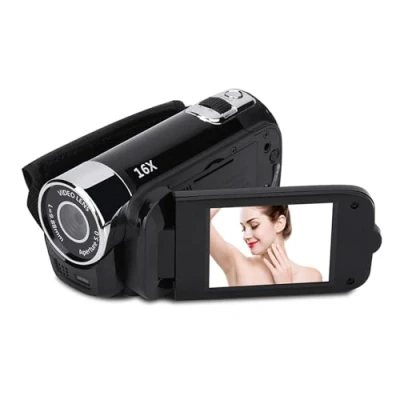 Afbeelding van VBESTLIFE Full HD 270 rotatie 720p16X digitale videocamera High Definition DV (zwart)