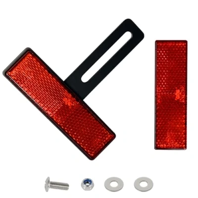 Afbeelding van Universele Motorfiets E4 achter Rood Smal met Kentekenplaat Reflector Korte T Holder Cat&#039;s Eye Scooter Quad E Goedgekeurd
