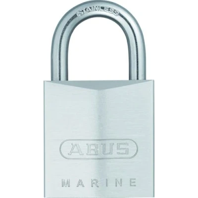 Afbeelding van ABUS Marine hangslot 75IB/50 weerbestendig messing slot met nikkel Pearl coating veiligheidsniveau 7 zilver