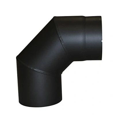 Afbeelding van Kamino Flam Uni knie 90 graden, zwart, Senotherm gecoat, Ø 150 mm