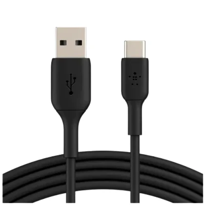 Afbeelding van USB A naar C kabel 1 meter 2.0 (Zwart)