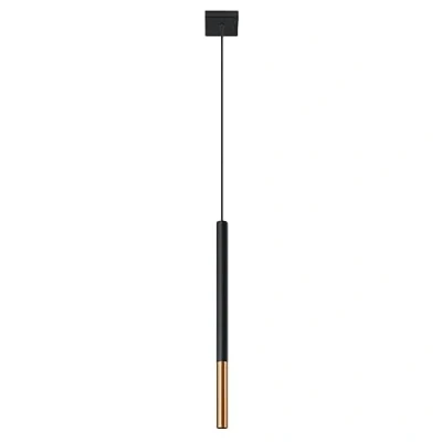 Afbeelding van Sollux hanglamp Mozaica 1 lichts 8 x100 cm zwart koper