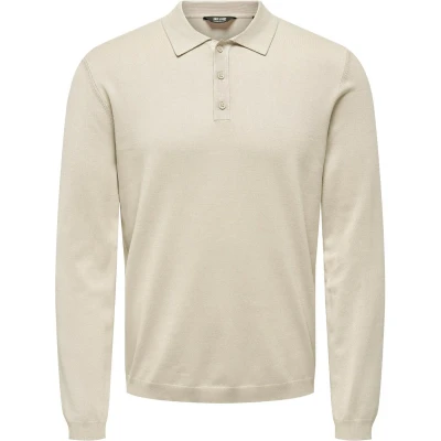 Afbeelding van Only &amp; Sons Trui Polo Wyler Life Reg Silver Lining