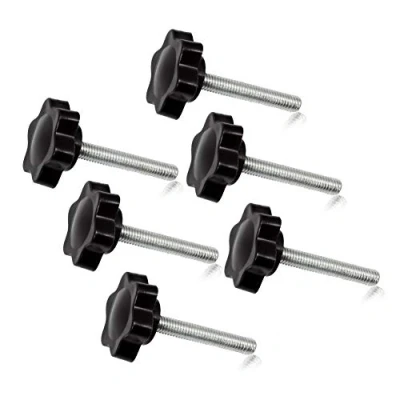Afbeelding van SPEEDWOX 6 Stks Klemmen Schroefknop M5 x 30 Pruim Hex Vormige Handknoppen Gekartelde Duim Schroef Handvat Klemknop Mannelijke Draad Metrische