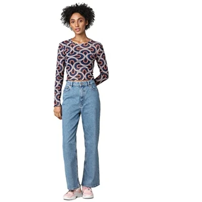 Afbeelding van Only Jeans Onlcamille Life Ex Hw Wide Dnm Noos 15235595 Medium Blue Dames Maat W25 X L30