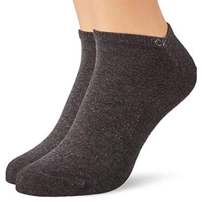 Afbeelding van Calvin Klein Sokken 2P Men Sneaker Socks Donkergrijs Maat 39/42 Heren