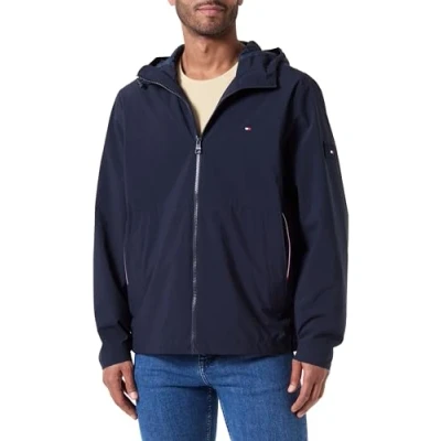 Afbeelding van Tommy Hilfiger Hooded Jacket Lichte jas, Heren, Maat: XS, Desert sky