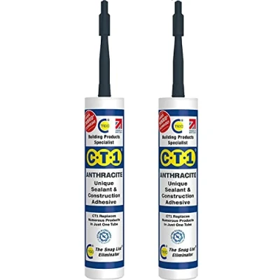 Afbeelding van CT1 Gebouw Sealant &amp; Zelfklevende Snag Tube voor vrijwel elk materiaal (Twin Pack) (ANTHRACITE Pack))