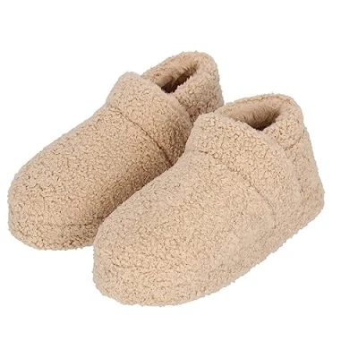 Afbeelding van Apollo sloffen dames Teddy Shine Beige Maat 39/40 Hoge
