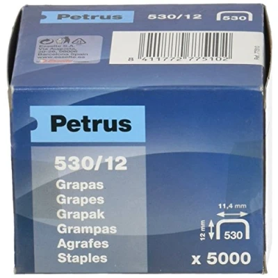 Afbeelding van PETRUS 77510 Box 5000 stuks koperkleurige klemmen model 530/12 mm