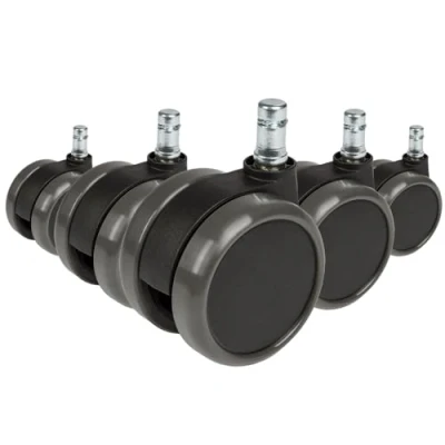 Afbeelding van hjh OFFICE 619010 5x wielen voor harde vloeren 11 mm/65 mm bureaustoelwielen (5 pack)