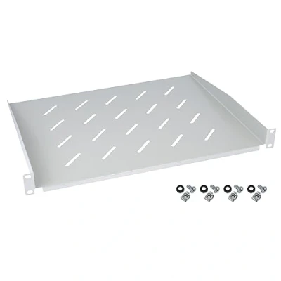 Afbeelding van HMF 65499 plank voor serverkast 19 inch 1 HE 350 mm diepte lichtgrijs