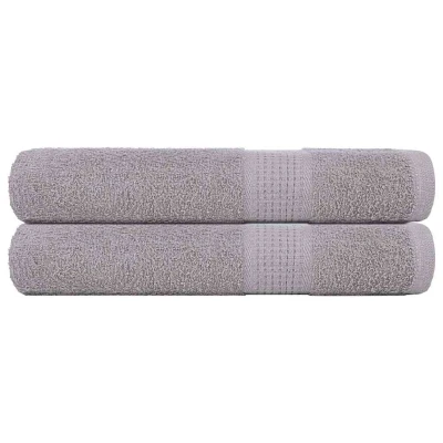 Afbeelding van vidaXL Handdoeken 2 st 100x200 cm 360 g/m² 100% katoen grijs