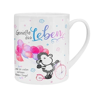 Afbeelding van Sheepworld XL mok motief &quot;Genieße&quot; Grote van porselein, jumbo mok, 60 cl, met spreuk cadeau, vriend, vriendin 46205, 1 stuk (1 stuk)