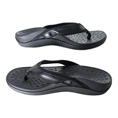 Afbeelding van OR8 Wellness Orthotische sandalen. Plantaire fasciitis Relief met ingebouwde ondersteuning van de voetboog en hielcup. Lichtgewicht comfortabel. Zwart., Zwart, 36 EU