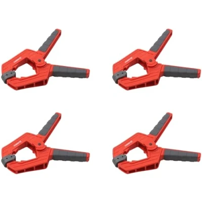 Afbeelding van Meister Veerklem 75 mm spanwijdte 4 stuks beweegbare spanbekken veilig en met één hand te bevestigen werkstukken/professionele lijmklem/universele klem/montageklem / 5217110