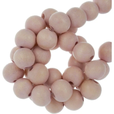 Afbeelding van Houten Kralen Vintage Look (8 mm) Peach Puff (104 stuks)