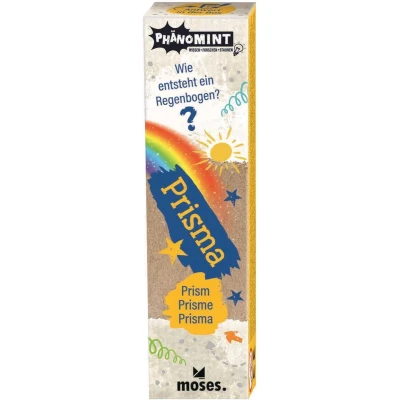 Afbeelding van moses. FenoMINT Prisma, experimenteerspeelgoed voor kinderen, glazen prisma om licht te breken, in leuke regenboogkleuren