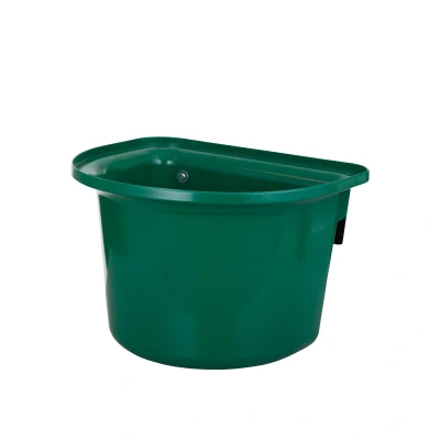 Afbeelding van Stubbs Voerbak plastic halfrond met beugels 15ltr. 15 l Groen