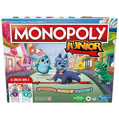 Afbeelding van Monopoly Junior 2 in 1 spel Bordspel (Franstalig)