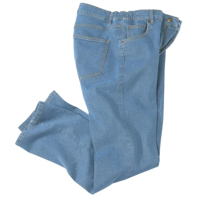 Afbeelding van ATLAS FOR MEN Comfortabele, lichtblauwe, regular stretchspijkerbroek Heren Verkrijgbaar in grote maten W50