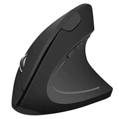 Afbeelding van Verticale draadloze ergonomische muis. Windows, Mac OS, USB 2.4 G, 800/1200/1600 DPI. Zwart