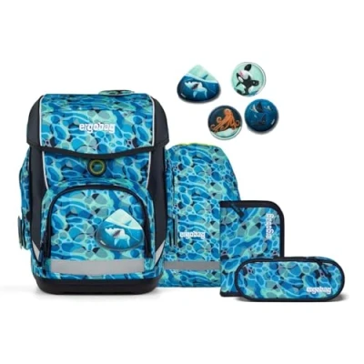 Afbeelding van ergobag Schooltas Eco Hero Edition Cubo Set 5 delig AbtauchBär Blauw