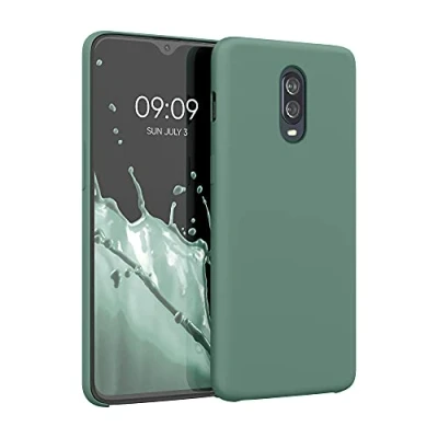 Afbeelding van kwmobile telefoonhoesje geschikt voor OnePlus 6T Hoesje met siliconen coating Smartphone case in dennengroen