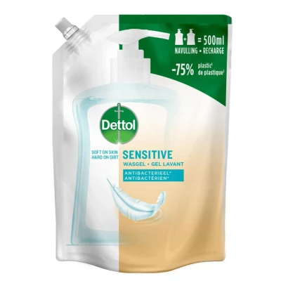 Afbeelding van 6x Dettol Refill Handzeep Sensitive 500 ml