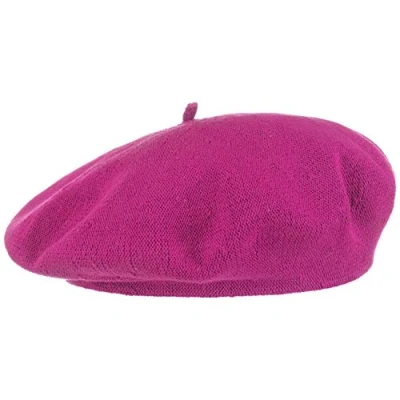 Afbeelding van Lipodo Biskaya katoenen baret dames uit 100% katoen Muts One Size (53 58 cm) Franse lente/zomer verschillende kleuren fuchsia