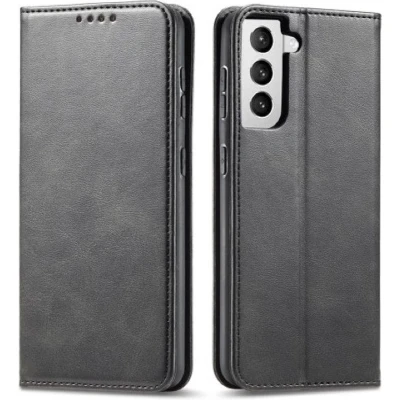 Afbeelding van Casecentive Leren Wallet case Luxe Samsung Galaxy S21 zwart