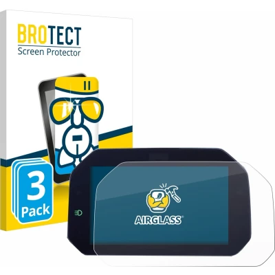 Afbeelding van BROTECT Screenprotector voor BMW R 1250 GS Adventure Connectivity TFT 6.5&quot; Folie Beschermfolie Beschermglas transparant (3 Stuks)