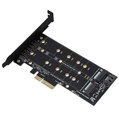 Afbeelding van PCIE x4 naar M.2 NVMe SSD NGFF Adapter M Key + B Dual Interface Card Ondersteuning PCI Express 3.0 2230 2242 2260 2280 20110