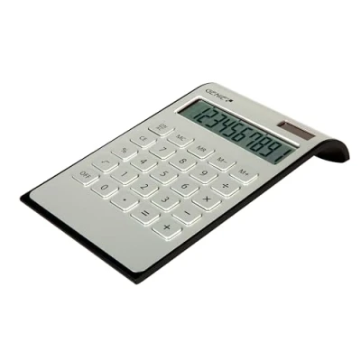 Afbeelding van Genie DD400 10 cijferige bureaurekenmachine (Dual Power) zilver