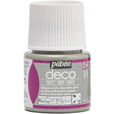 Afbeelding van Verf grijs acryl mat dekkend 45 ml déco Pébéo