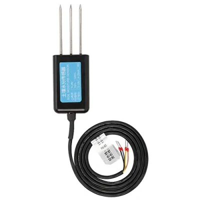 Afbeelding van Wincal Bodemtemperatuur/Vochtsensor, 2 in 1 Bodemvochtdetector, 0 10V Uitgang Waterdichte Kas Bodemtester Meter 12 24V DC