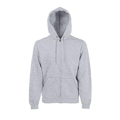 Afbeelding van Fruit of the Loom Sweatjack met capuchon, Heather Grey, 3XL