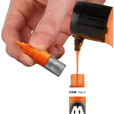 Afbeelding van Molotow ONE4ALL 2mm Acryl Marker Blauw Geschikt voor vele oppervlaktes zoals canvas, hout, steen, keramiek, plastic, glas, papier, leer...