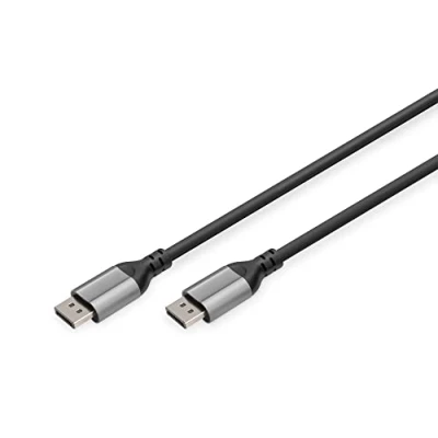 Afbeelding van Digitus DB 340105 010 S DisplayPort Adapter [1x stekker 1x stekker] Zwart Afgeschermd, Rond 1
