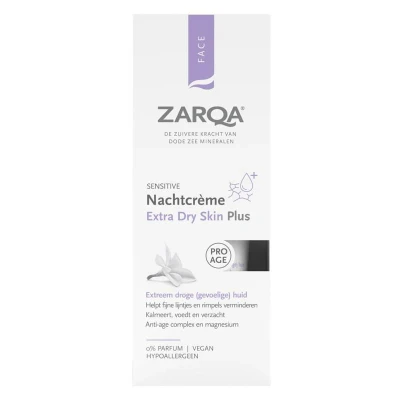 Afbeelding van Zarqa Sensitive Nachtcreme Extra Dry Plus 0% Parfum 50ML