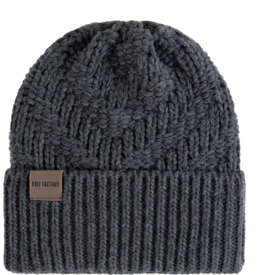 Afbeelding van Knit Factory Sally Muts, Maat: One Size, Anthracite