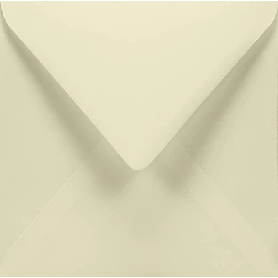 Afbeelding van Netuno 25 vierkante enveloppen ivoor 155x155mm 120g Aster Smooth Ivory elegante voor bruiloft verjaardag doop Kerstmis jubileum