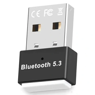 Afbeelding van Bluetooth adapter voor PC 5.3, USB dongle 328 ft/20 m, EDR draadloze zenderontvanger desktop, pc, headset, toetsenbord, stereo, met Windows 11/10/8.1/7
