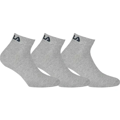 Afbeelding van Fila Ankle Socks 3 Pack Grijze Enkelsokken 35 38 Grijs