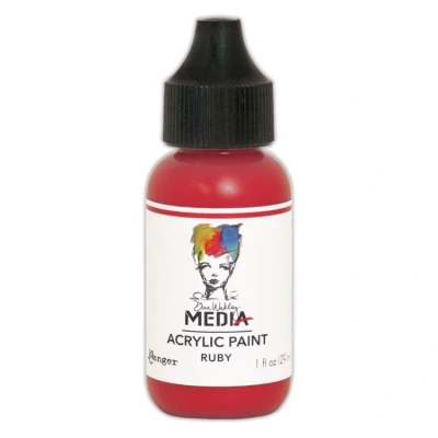 Afbeelding van Ranger Dina Wakley MEdia Heavy Body Acrylic Paints Ruby 1 fl oz (MDQ54078)
