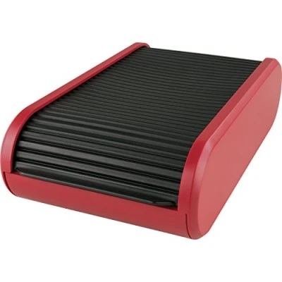 Afbeelding van helit H6218092 visitekaartjeshouder voor ca. 300 visitekaartjes zwart/rood