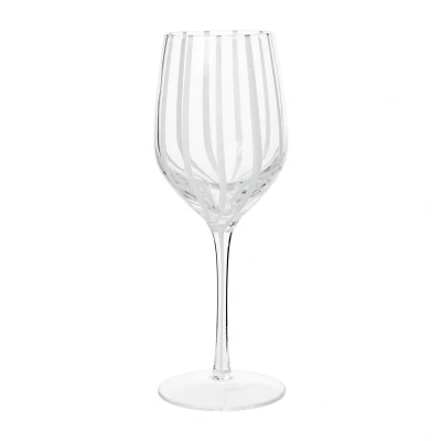 Afbeelding van Broste Copenhagen Stripe wittewijnglas 35 cl Clear white stripes